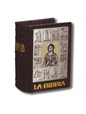 Bible Cover in leather and Silver 5145