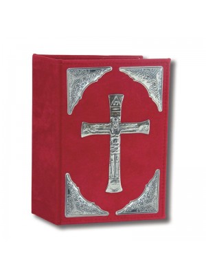 Bible Cover in Velvet and Silver 5132