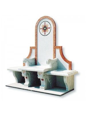 Celebrant Stall in Polychrome Marble 8034